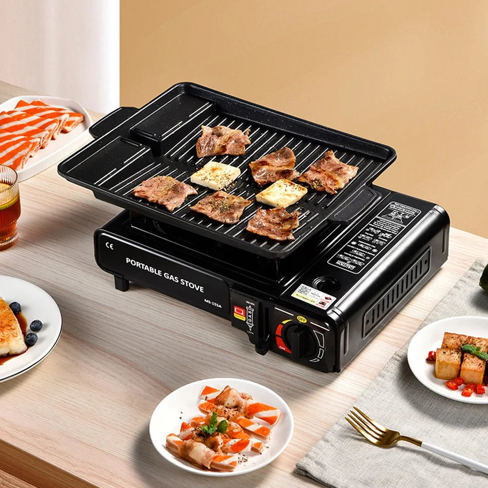 Adjustable 2900W Outdoor Portable Furnace - Lightweight Cooking Unit for Camping, Barbecue, and Hot Pot with Storage Box