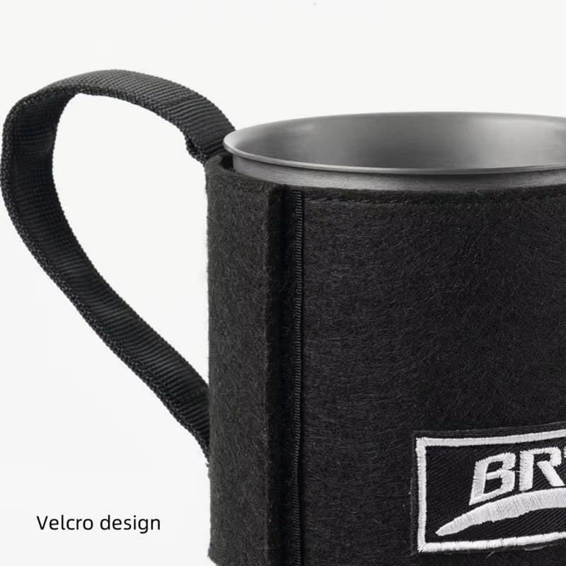 BRS 61 Jet Boil Camping Pot Stove with Heat Exchanger Portable Gas Stove Quick Burn Coffee Cup Furnace Backpacking Camp Burner