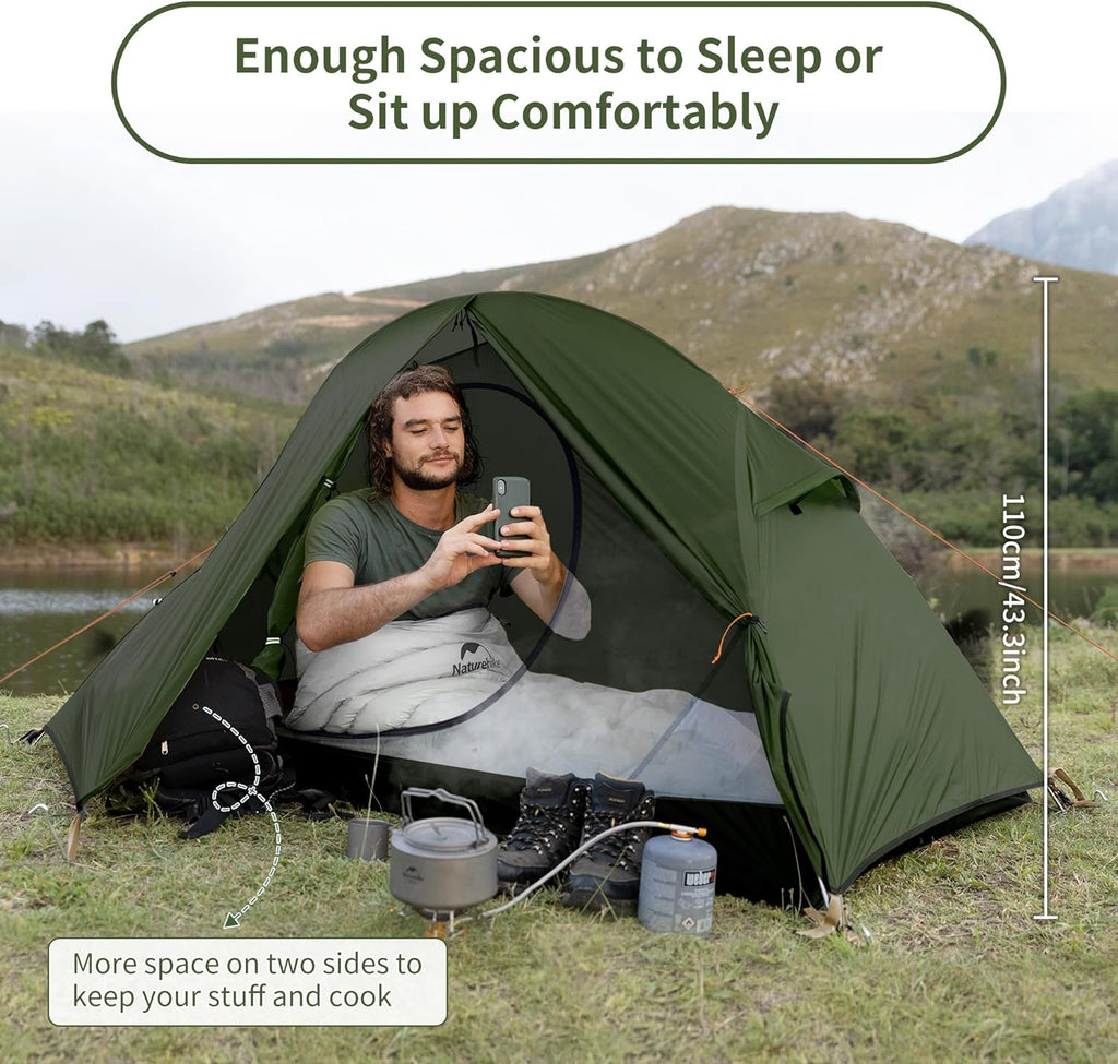Backpacking Tent for 1 Person Camping Hiking Lightweight Waterproof One Person Tent with Footprint