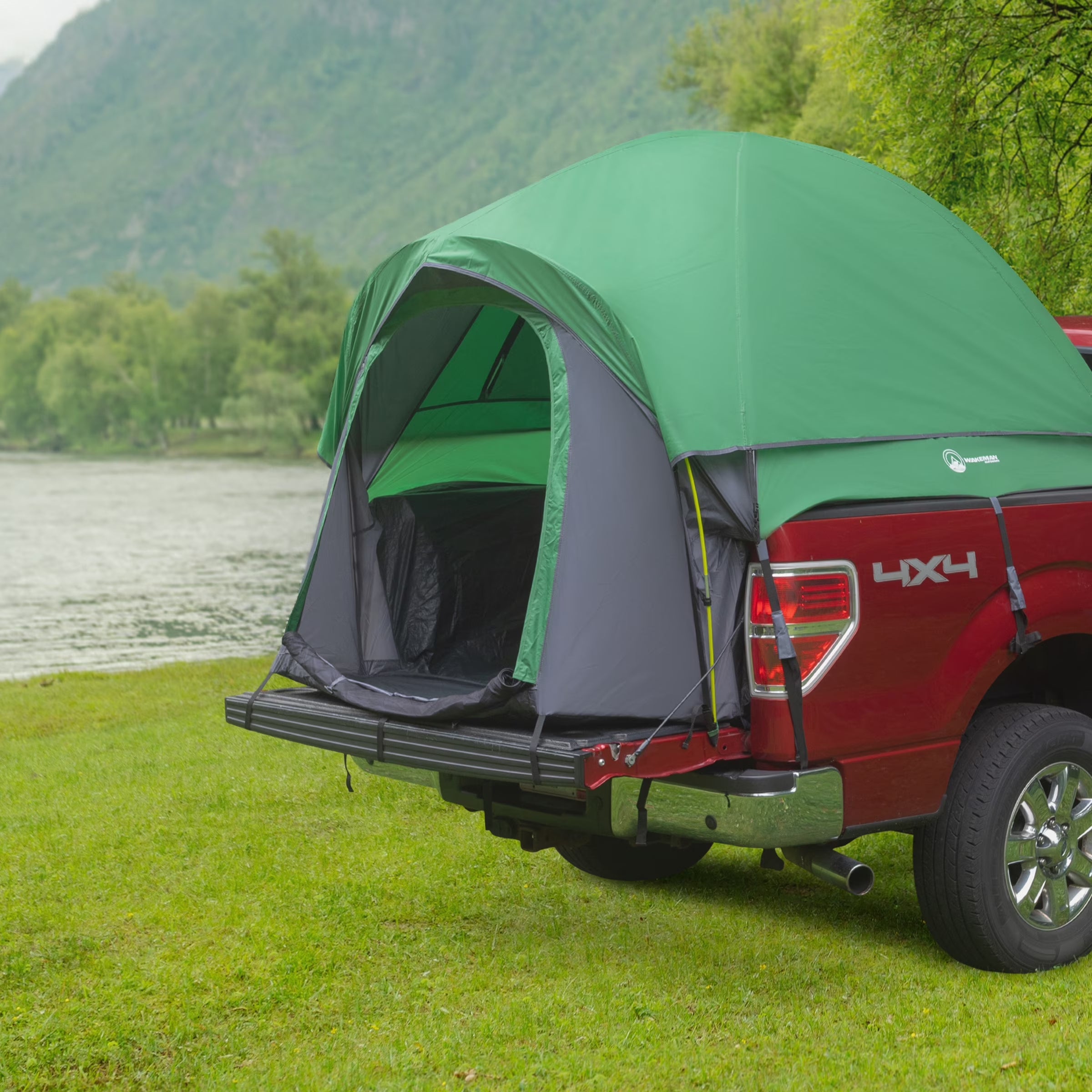 Outdoors Water-Resistant Truck Bed Tent for 2-Person, Green, Fits 5.5-6 Ft Truck Beds