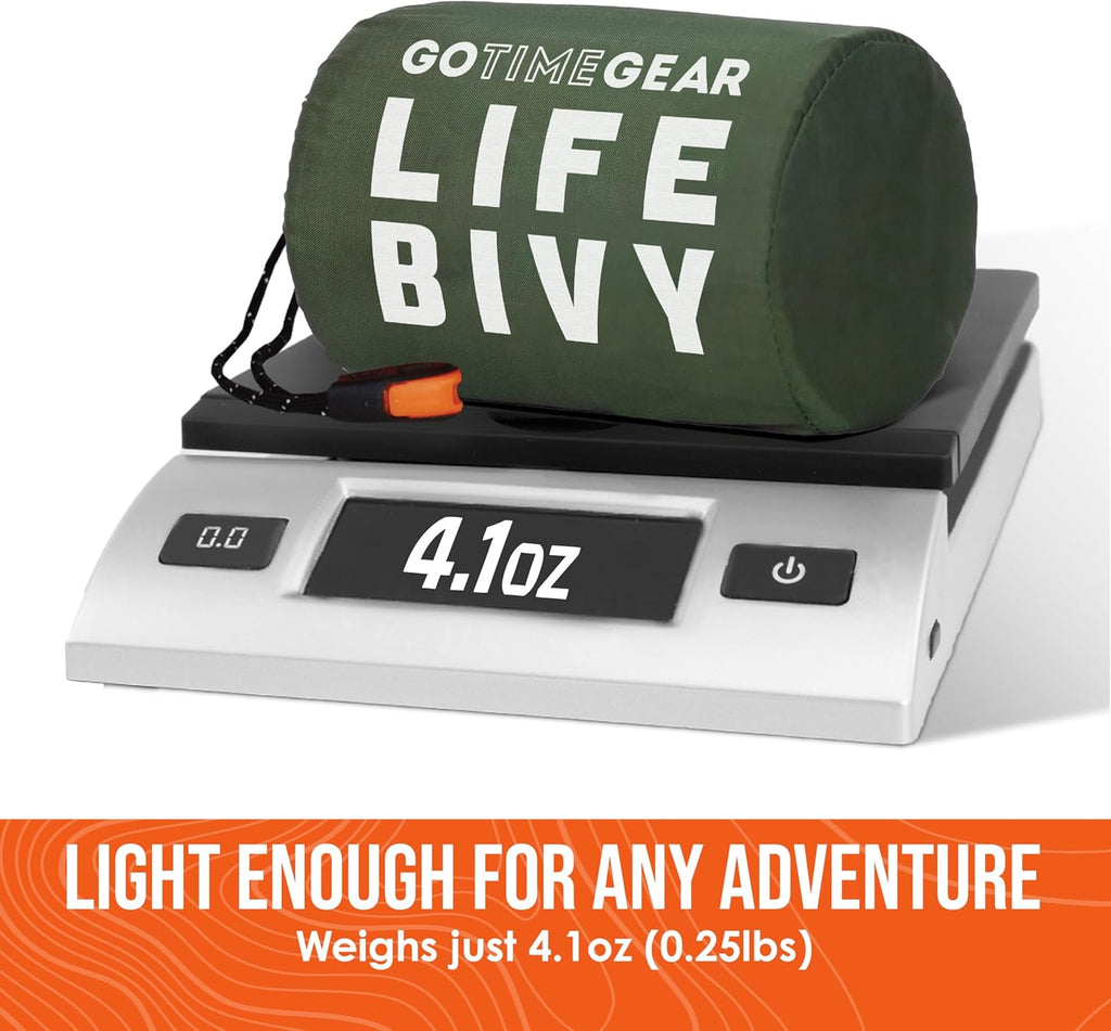 Life Bivy Emergency Survival Sleeping Bag Thermal Bivy - Use as Emergency Bivy Sack, Survival Sleeping Bag, Mylar Emergency Blanket