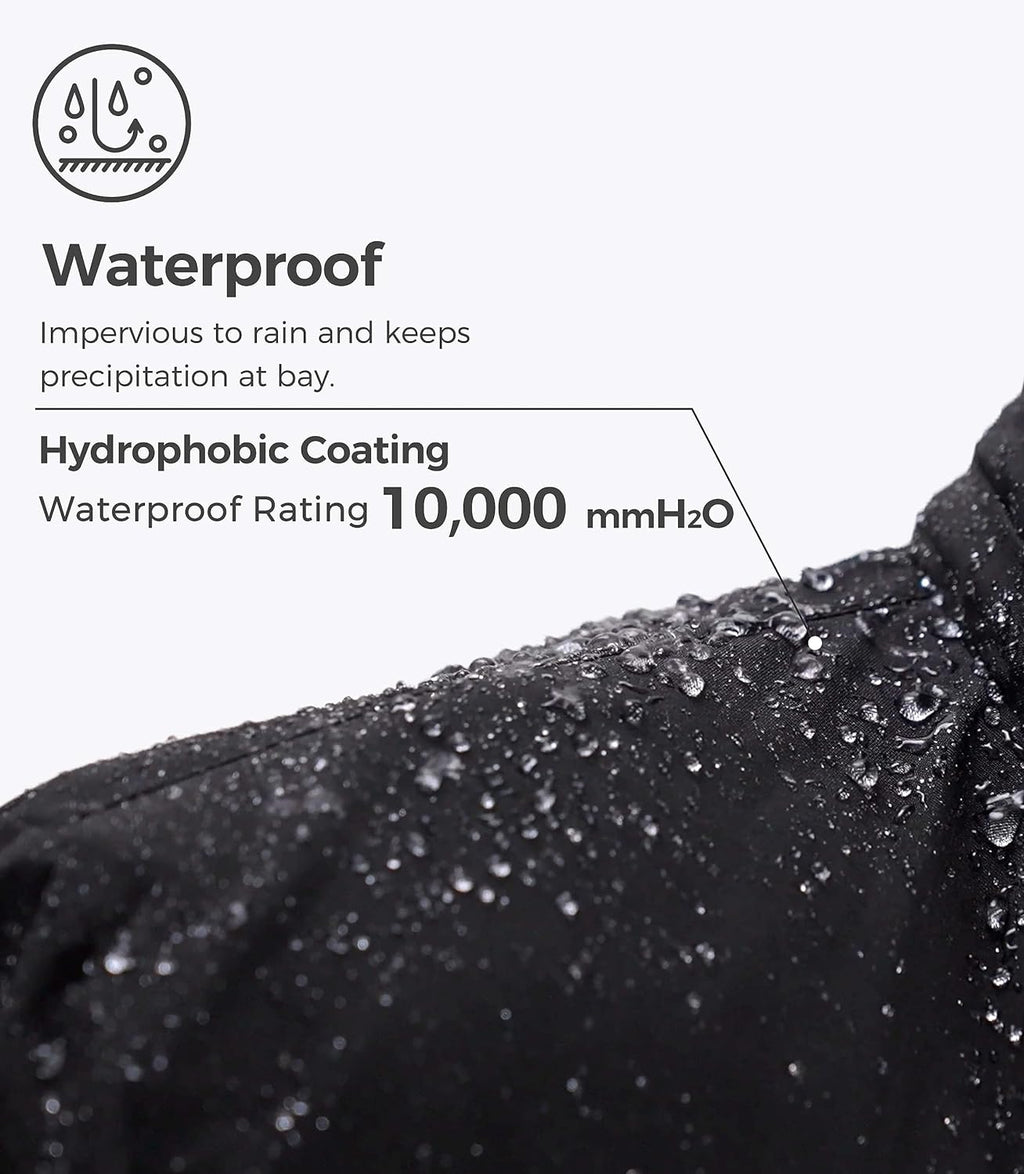 Men'S Softshell Waterproof Polar Fleece Breathable Climbing Ski Coat | Drawcord Adjustable Storm Hood & Detachable Hood for Lightweight Daily Wear