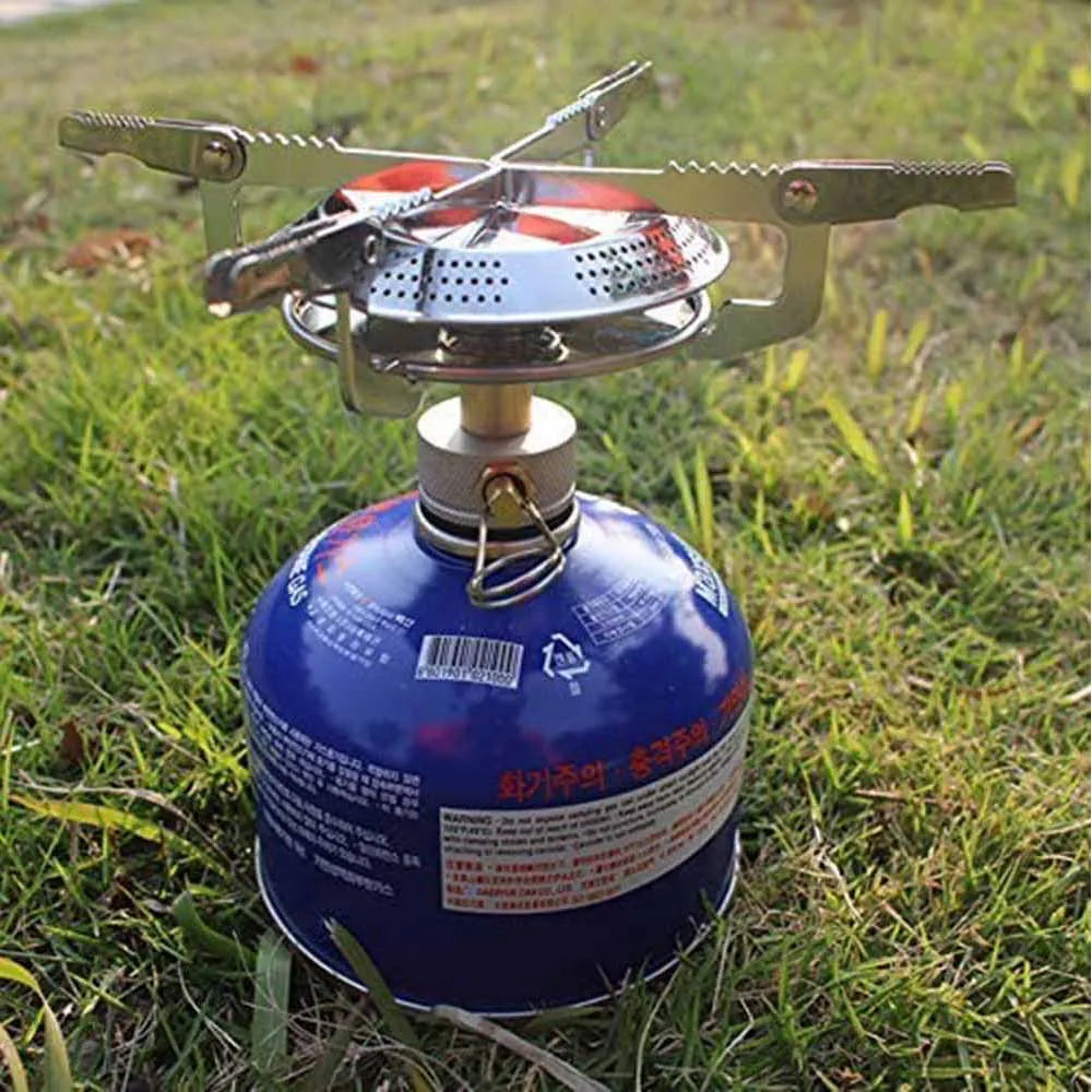 Windproof Camping Gas Stove Portable Foldable Backpack Electronic Stove Head Outdoor Cooking Picnic Hikingmountaineering Camping