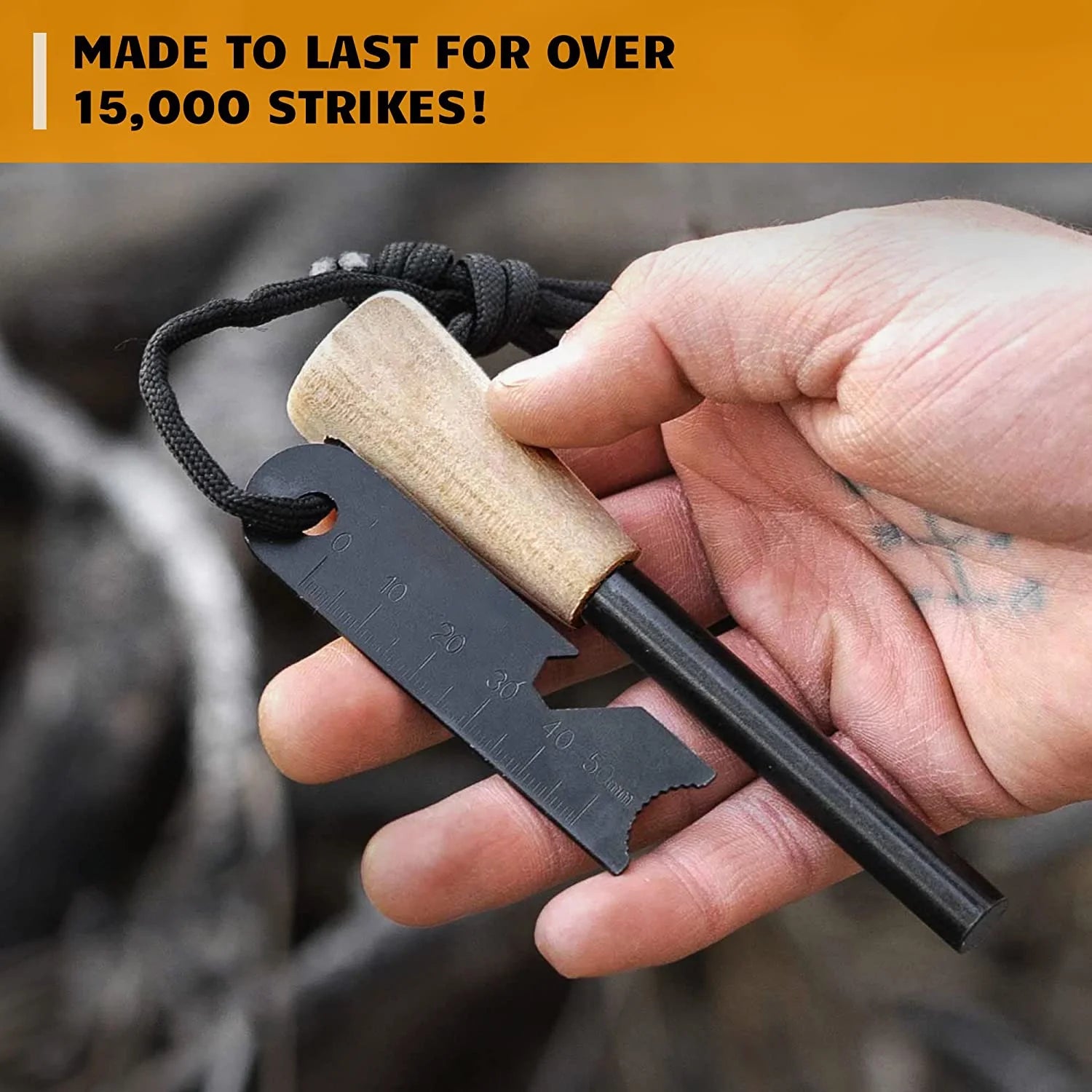 Premium Magnesium Ferro Rod Fire Starter