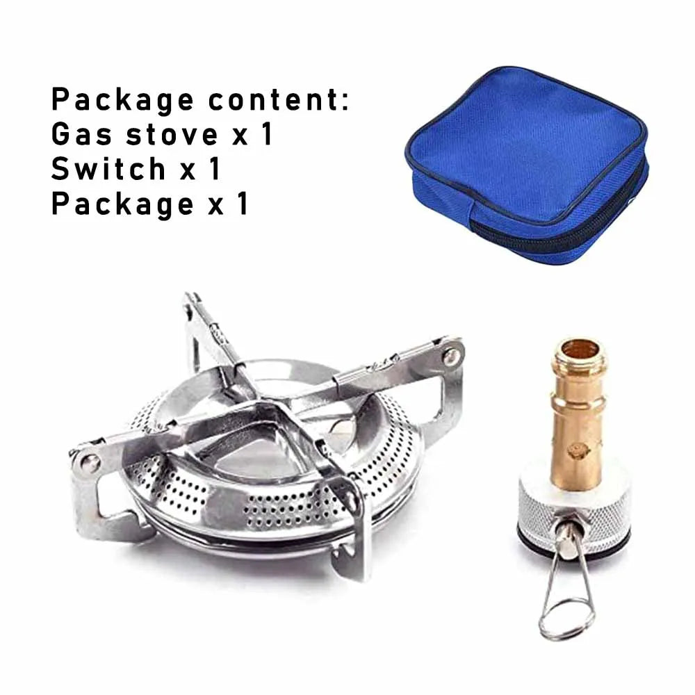 Windproof Camping Gas Stove Portable Foldable Backpack Electronic Stove Head Outdoor Cooking Picnic Hikingmountaineering Camping