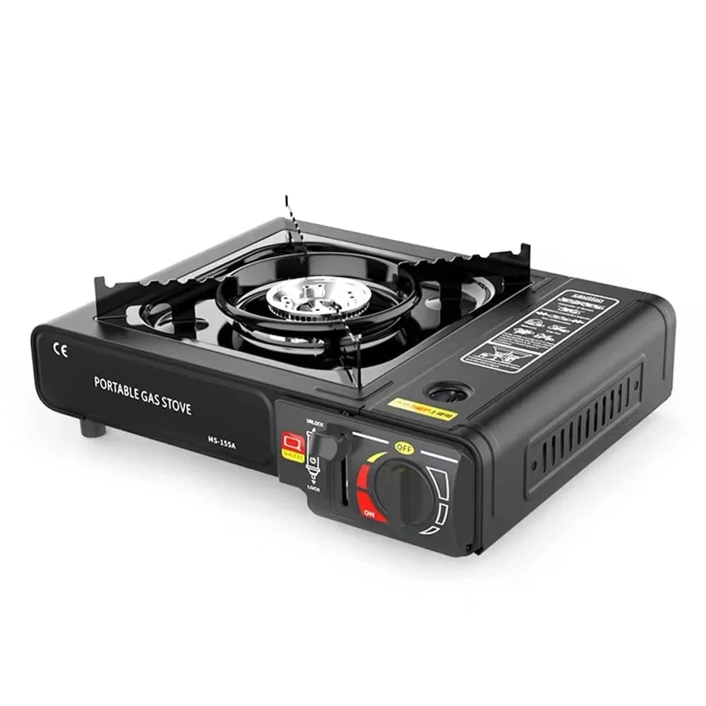 Adjustable 2900W Outdoor Portable Furnace - Lightweight Cooking Unit for Camping, Barbecue, and Hot Pot with Storage Box