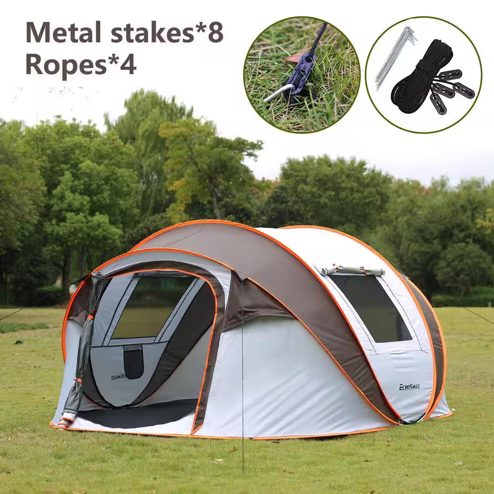 Echo Smile 8-Person White and Brown Pop up Boat Tent