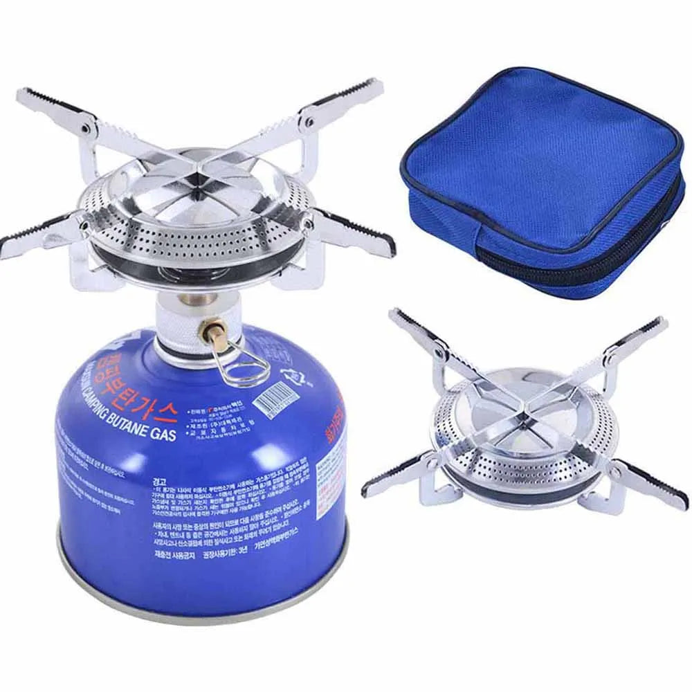 Windproof Camping Gas Stove Portable Foldable Backpack Electronic Stove Head Outdoor Cooking Picnic Hikingmountaineering Camping