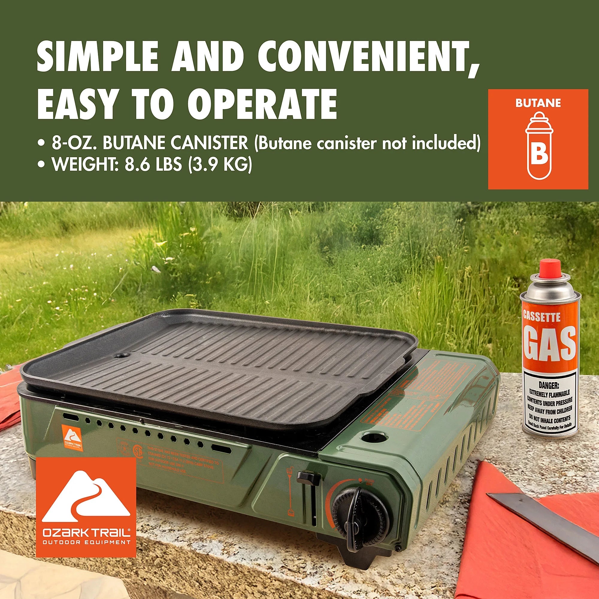 1-Burner 161 Sq in Butane Outdoor Griddle