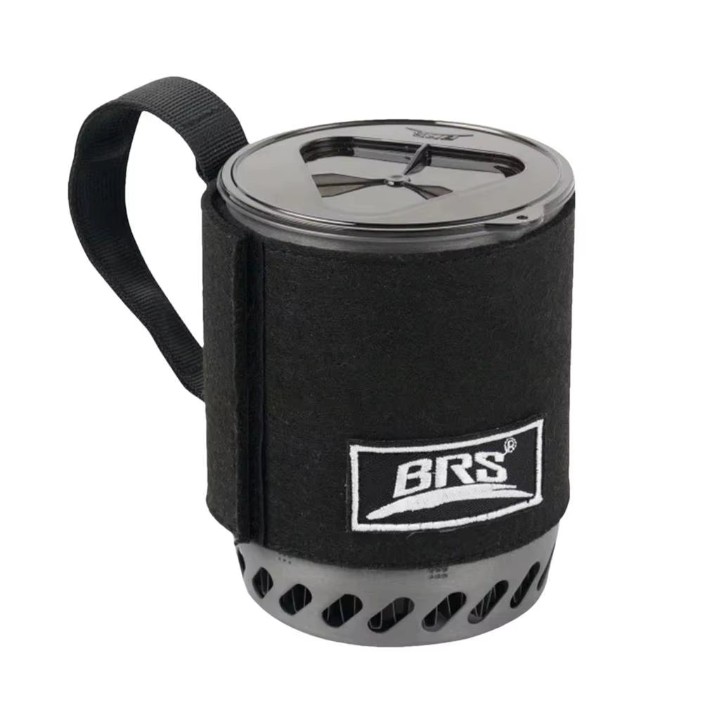 BRS 61 Jet Boil Camping Pot Stove with Heat Exchanger Portable Gas Stove Quick Burn Coffee Cup Furnace Backpacking Camp Burner